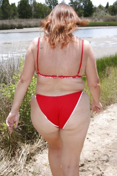 Red Bikini in the park