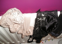 My girlfriends stockings and tights pantyhose wash day.