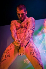 Horny Gogo Boys & Naked Strippers on Stage with Huge Boners