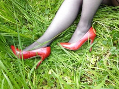 Red Heels and Green Grass - N