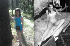 Russian girls in clothes and without. - N