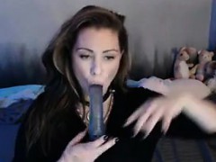 Hot Cam Girl Sucking On Her Toy