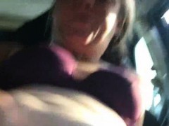 MILF Squirter having sex in the Car