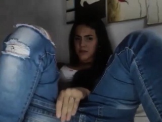 Hot fingering under the jeans