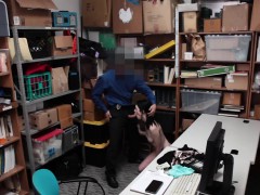 Shoplifting teen suspected and fucked by a security guy
