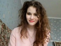 Cute Teen With Curly Hair Masturbating