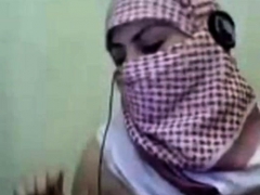 Palestine Arab Hijab Girl Show Her Big Boobs In Webcam