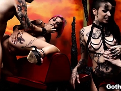 Nikki Hearts, Anna Bell Peaks and Leigh Raven in Hell!