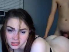 Amateur teen couple fuck showing on webcam