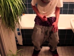 Uncircumcised skinny teen pee pants
