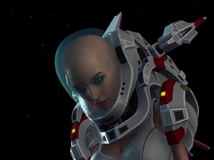 spacewoman-in-spacesuit-plays-with-alien-on-the-exoplanet