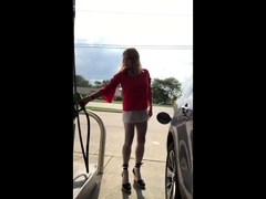 CD Gurl at the Gas Station