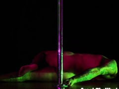 nked Blaine Petrovia Teasing His Asshole While Pole Dancing